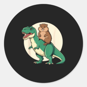 Adesivo Dinossauro T-rex Humor Engraçado Animal Toupeira