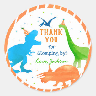 Adesivo Dinossauro Três Festas de aniversário Rex Favorito