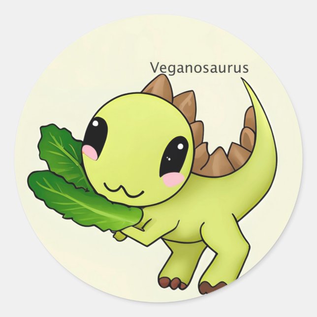Adesivo Dinossauro vegetariano (Frente)