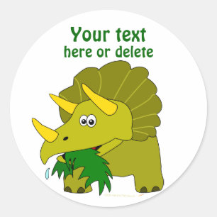Adesivo Dinossauro verde bonito dos desenhos animados do