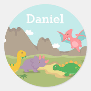 Adesivo Dinossauros Coloridos Jurássico Para crianças