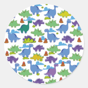 Adesivo Dinossauros de desenho animado fofos