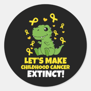 Adesivo Dinossauros Faixa de Ouro Vamos Erradicar o Câncer