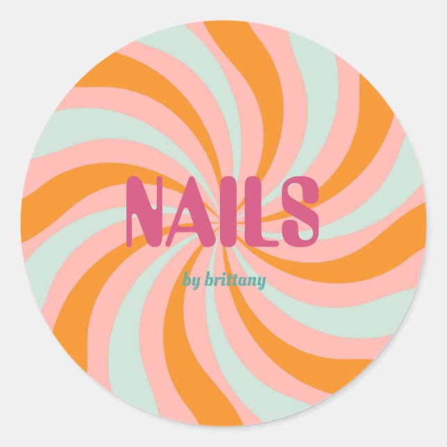 Adesivo Dip Swirl Pattern Nail (Frente)