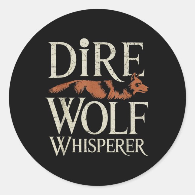 Adesivo Dire Wolf Whisperer Grunge (Frente)