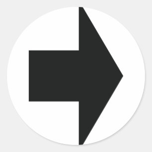 Adesivo direito preto da seta