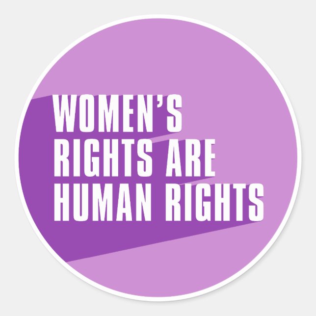 Adesivo Direitos das mulheres são direitos humanos - citaç (Frente)