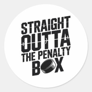 Adesivo Direto da Caixa de Penalidade Funny Hockey Ice Ri