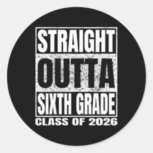 Adesivo Direto da Sexta Série Funny Cl 2026 6º Graduado
