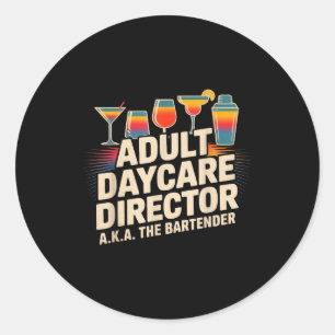 Adesivo Diretor de Creche de Adultos Engraçado Aka O Humor