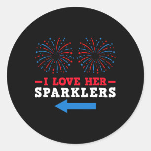 Adesivo Diretor de Fireworks 4 de julho Eu amo seus Sparkl