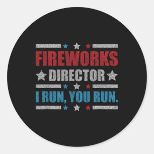 Adesivo Diretor de Fogos de Artifício Engraçado do Dia 4 d