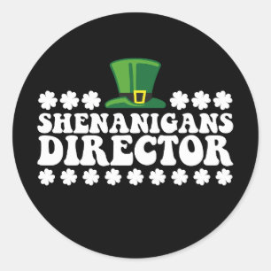 Adesivo Diretor de Shenanigans Groovy Dia de São Patrício