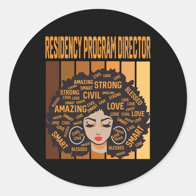Adesivo Diretor do Programa de Residência Mês da História  (Frente)