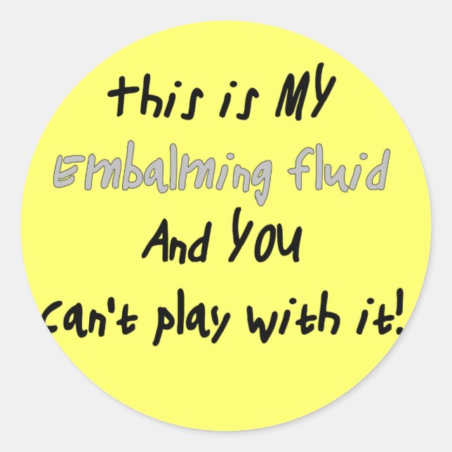 Adesivo Diretor Funeral/Presente Funny Mortican (Frente)