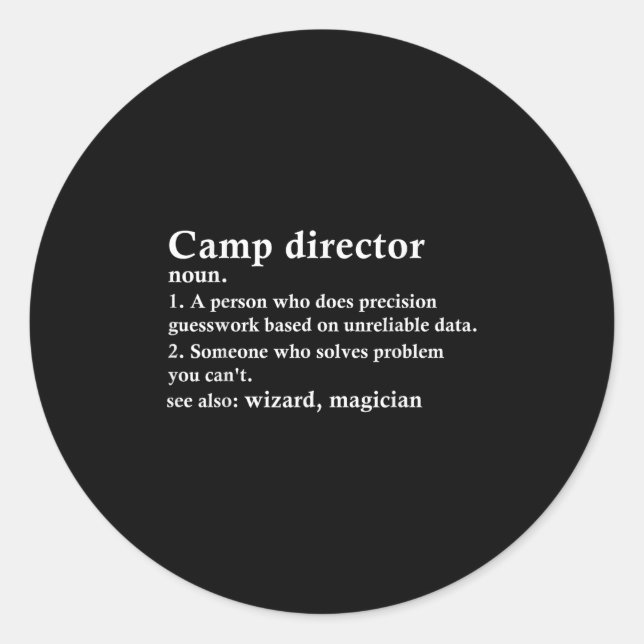 Adesivo Diretor Funny Camp Conselheiro do Campo Definido (Frente)