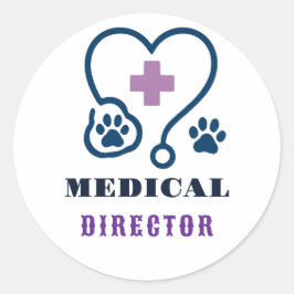 Adesivo 🩺 Diretor Médico Equipe Hospital Veterinário 🩺