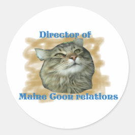 Adesivo Diretora das relações do Maine Coon