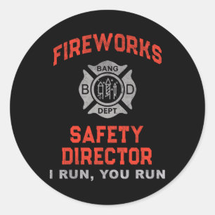 Adesivo Diretora De Segurança Do Fireworks, Eu O Ligo Aqui