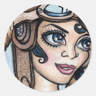 Adesivo Dirigível Steamface piloto