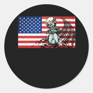 Adesivo Dirt Bike USA Flag Motocross Biker 4 de julho