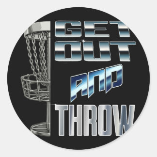 Adesivo Disc Golf Basket Graphic Get Out And Throw Chrome 