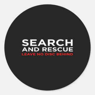 Adesivo Disc Golf - Busca e Resgate Não Deixe Nenhum Disco