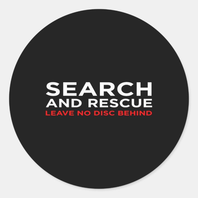 Adesivo Disc Golf - Busca e Resgate Não Deixe Nenhum Disco (Frente)