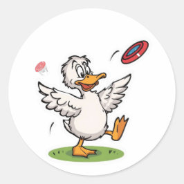 Adesivo Disc Golfing Duck Funny Bird