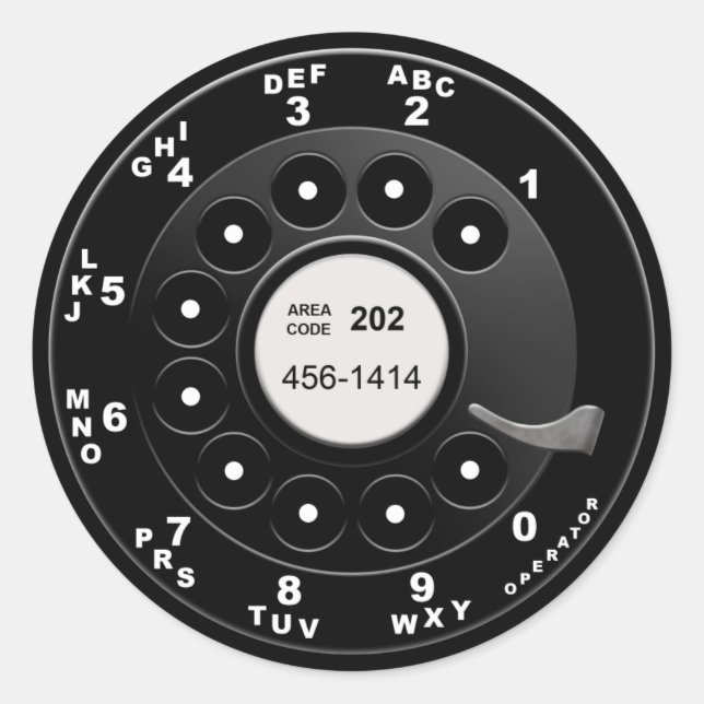 Adesivo Discagem por Telefone Rotativo (Frente)