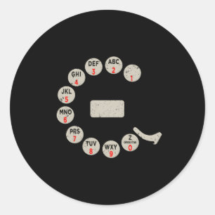 Adesivo Discagem Rotação de Números de Telefones Antigos