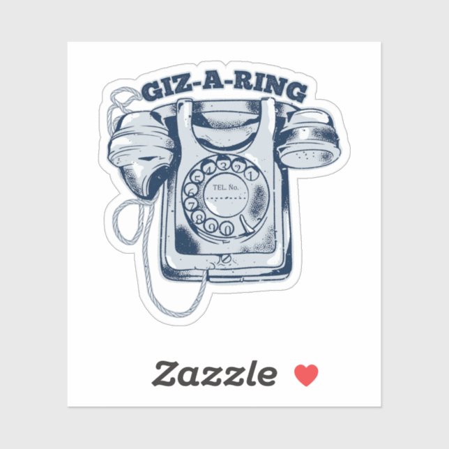 Adesivo Discagem rotativa azul (Folha)