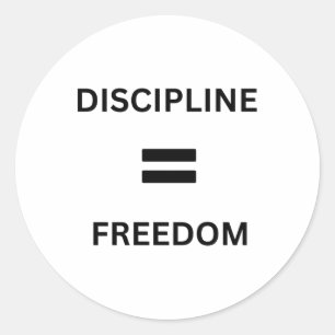Adesivo Disciplina = Liberdade - A Chave Para O Sucesso Do