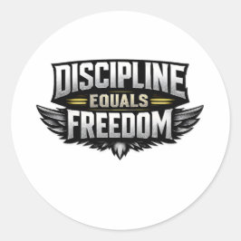 Adesivo Discipline Equals Freedom – Motivational Design 