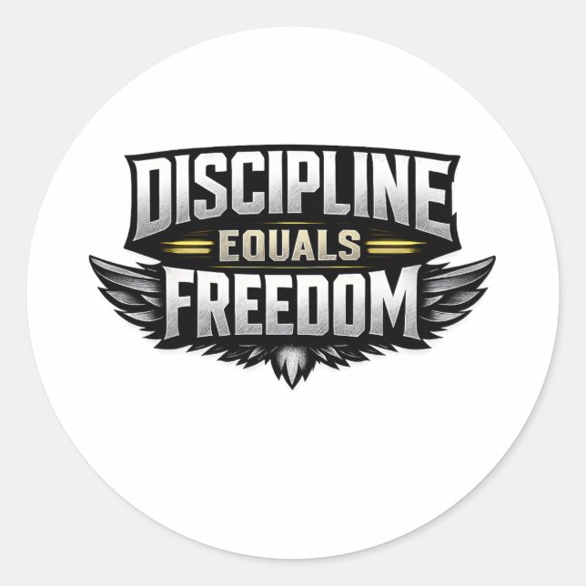 Adesivo Discipline Equals Freedom – Motivational Design  (Frente)