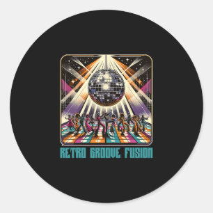 Adesivo Disco 70s 80s Retro Groove Fusion Funky 1970s