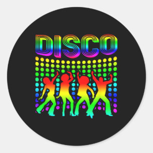 Adesivo Disco 70s Disco Themed Vintage Retro Dancing 1
