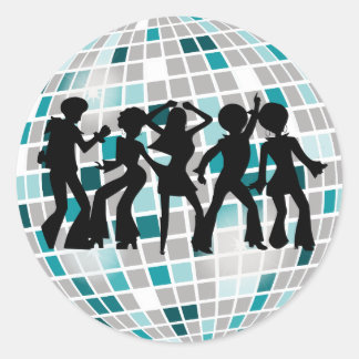 Adesivo Disco Ball Dancers Festa de aniversário Stickers