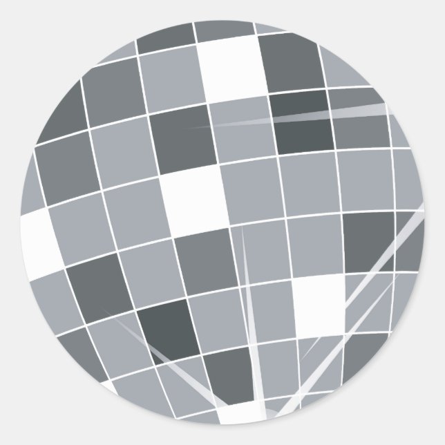 Adesivo Disco Ball, Mirror Ball, Club, Nightclub, Festa (Frente)
