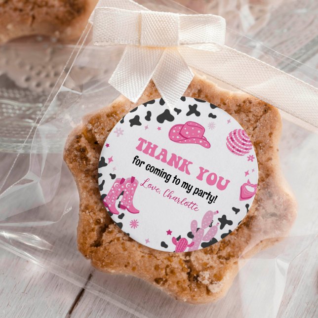 Adesivo Disco Cowgirl Western Birthday Sticker Labs (Criador carregado)