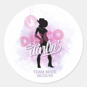 Adesivo Disco Darlin' Bachelorette Team Bride ID928