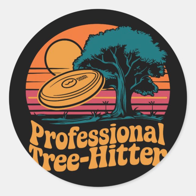 Adesivo Disco de Disc Golf, Profissional para Bater em Árv (Frente)