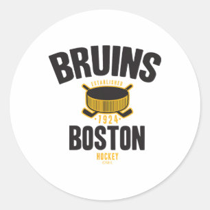 Adesivo Disco de hóquei Boston Bruins Branco Licenciado Of