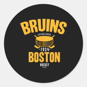 Adesivo Disco de hóquei do Boston Bruins preto oficialment