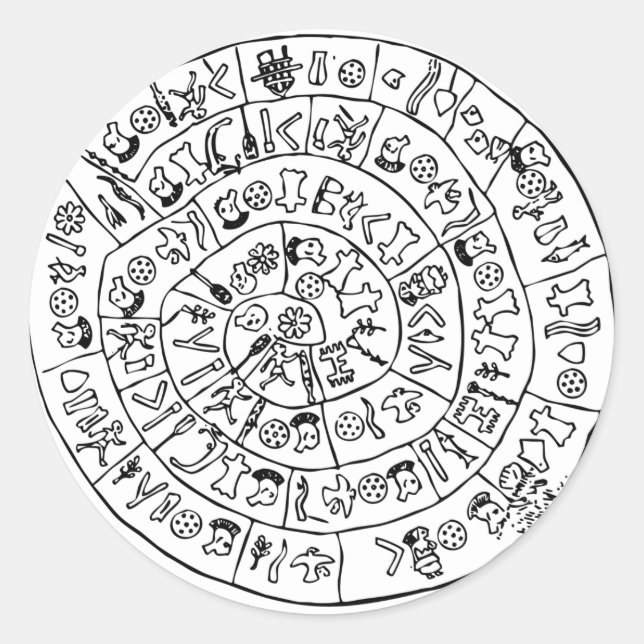 Adesivo Disco de Phaistos (Frente)