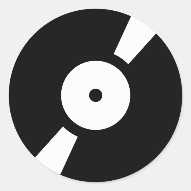 Adesivo disco de vinil retrô (Frente)