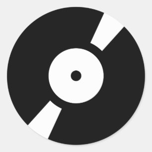 Adesivo disco de vinil retrô