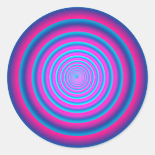 Adesivo Disco de Vórtex Circular Roxo Felpudo Hipnótico