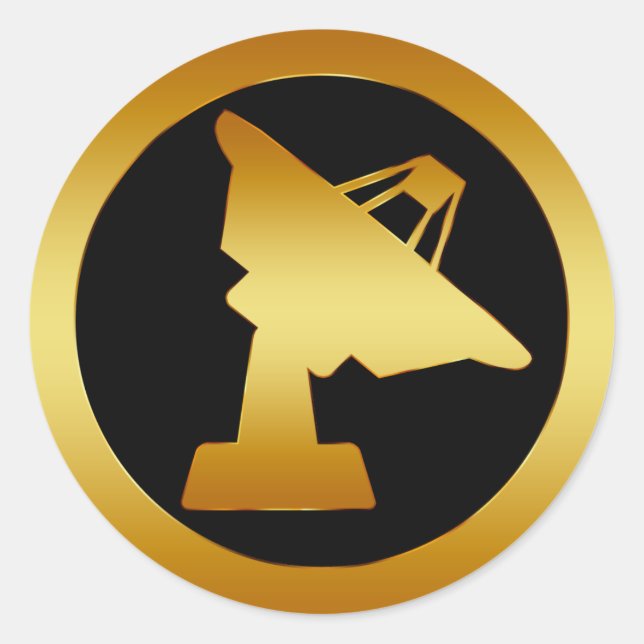 Adesivo DISCO Dourado DE SATÉLITE (Frente)