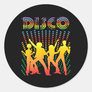 Adesivo Disco - Estilo Vintage Dançando Camisa De Disco Re